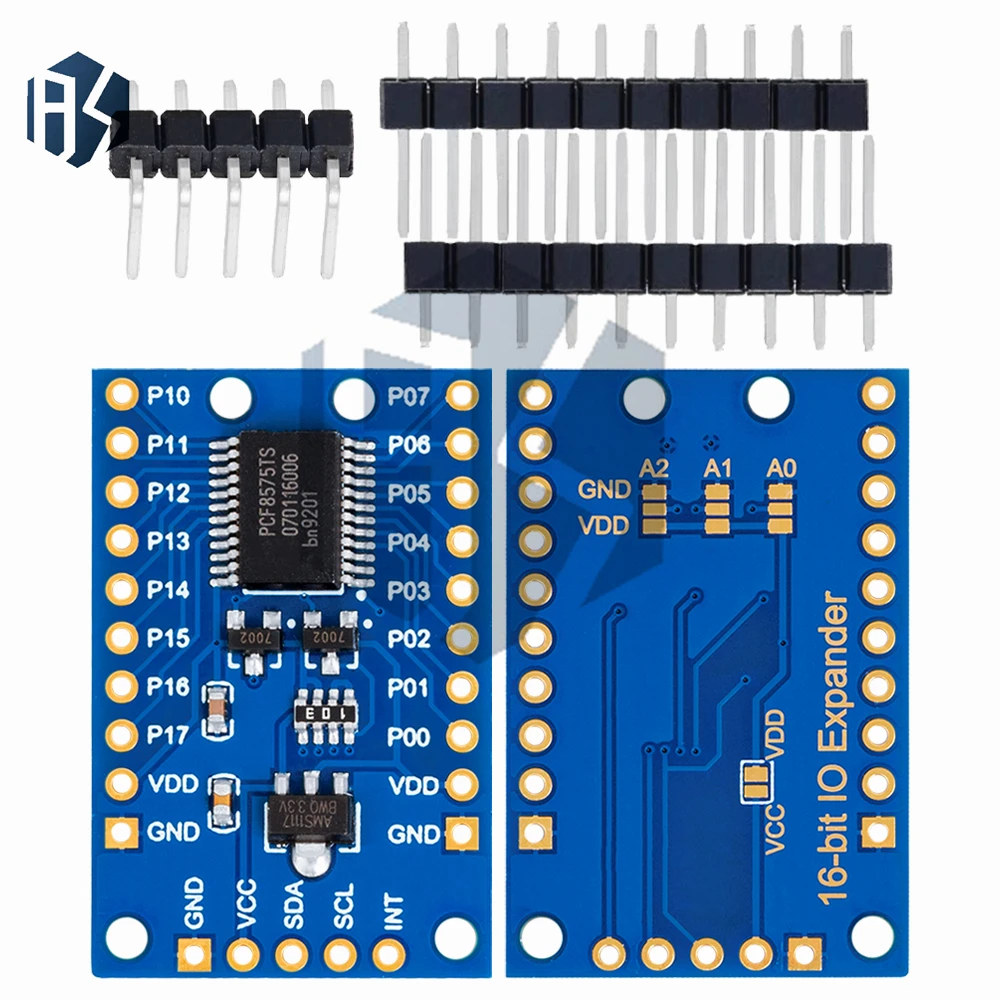 Módulo Expansor GPIO PCF8575 I2C – Extensor de Porta E/S Bidirecional de 16 Canais para Arduino, Raspberry Pi