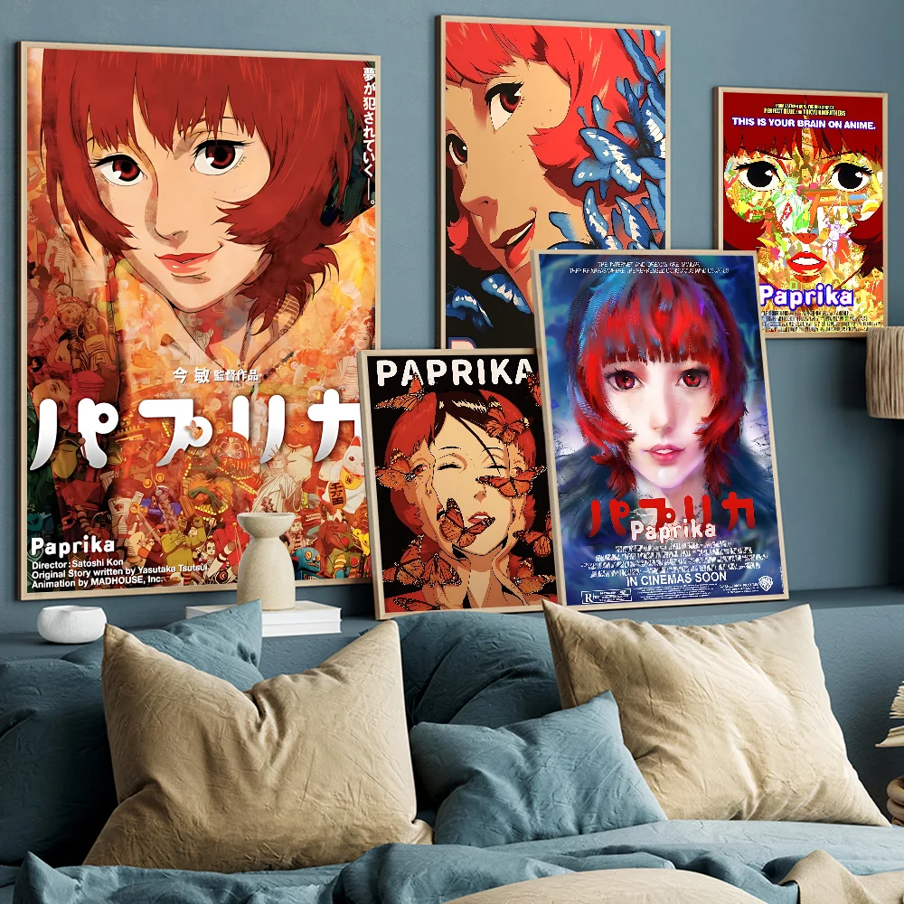 

Classic Anime P-aprika Movie Sticky Posters Fancy Wall Sticker For Living Room Bar Decoration Vintage Decorative Painting