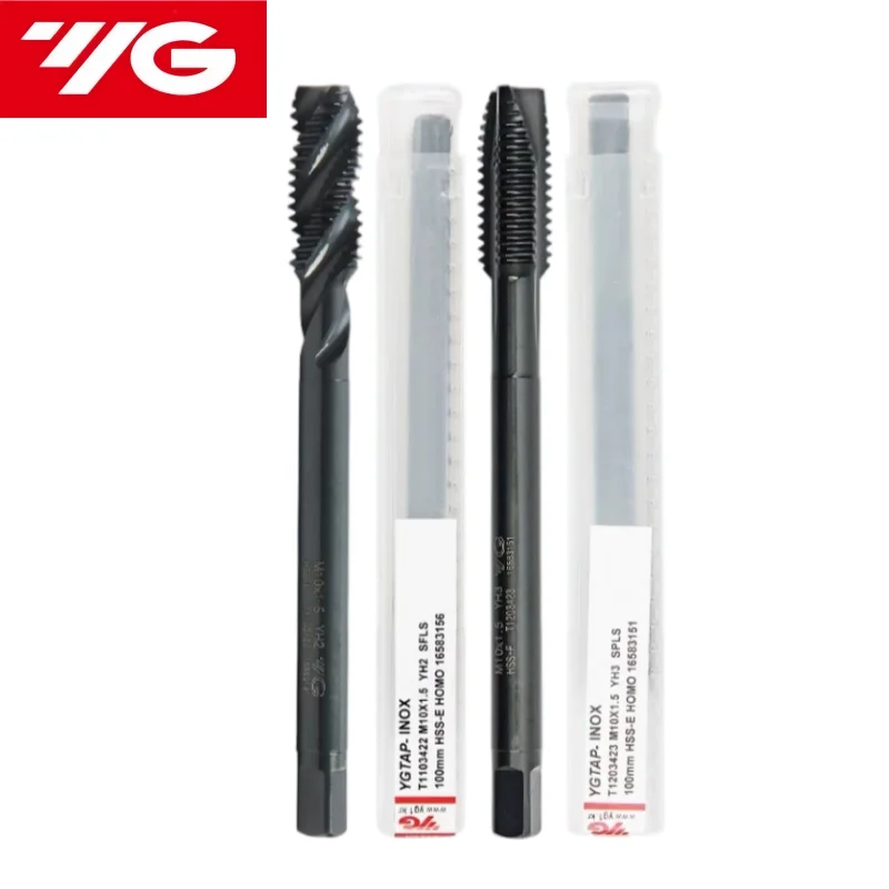 YG Lengthen INOX JIS Standard Spiral Pointed & Fluted Tap HSSE Machine for M3/M4/M5/M6/M8/M10/M12/M14/M16/M20*100/120/150/200mm