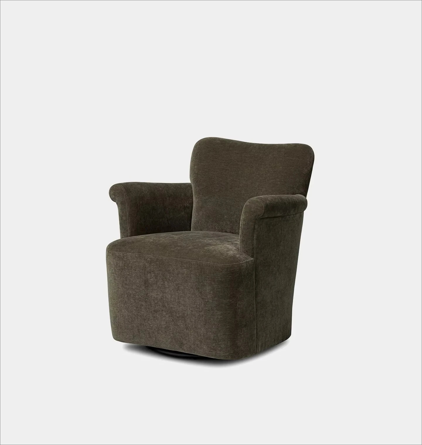 Modern Swivel 360 Chair Velvet Recliner Accent Chair Set with Sponge-Filled Wood Frame for Living Room & Hotel Use