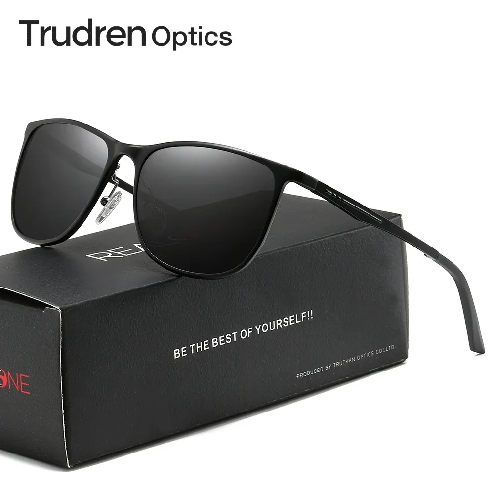 

Trudren Unisex Fashion Square Sunglasses for Men Aluminium Lightweight Sun Glasses UV400 Polarized Womens Driving Sunglass 5937