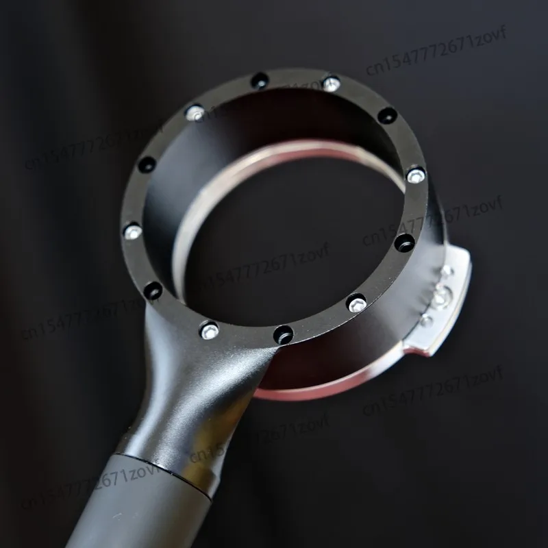 V2 Bottomless Flat Coffee Machine Handle Deformable Horn, Ingot Double Mouth