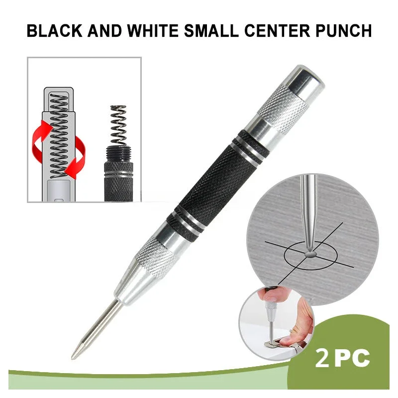 2 stuks veertype automatische center punch locator glas striker raambreker punch centreer punch tool