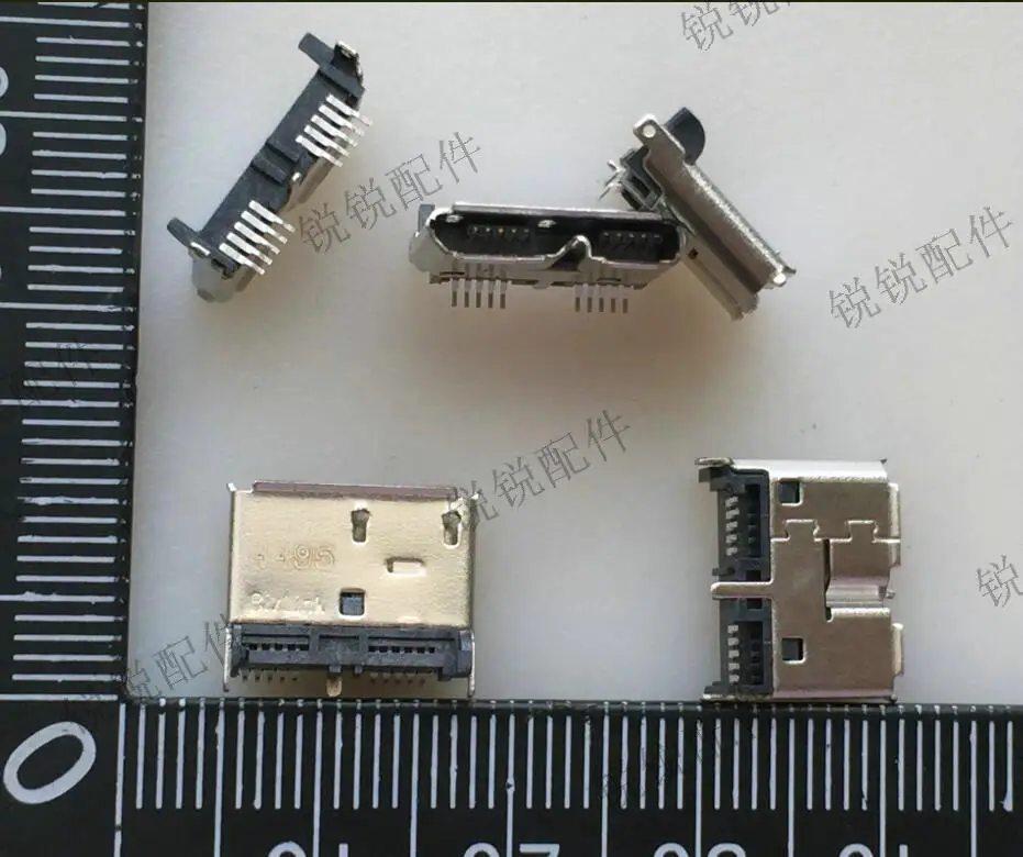 

For vertical elevation USB3.0 mobile hard disk socket 10P vertical MICRO 3.0 female base height 1CM