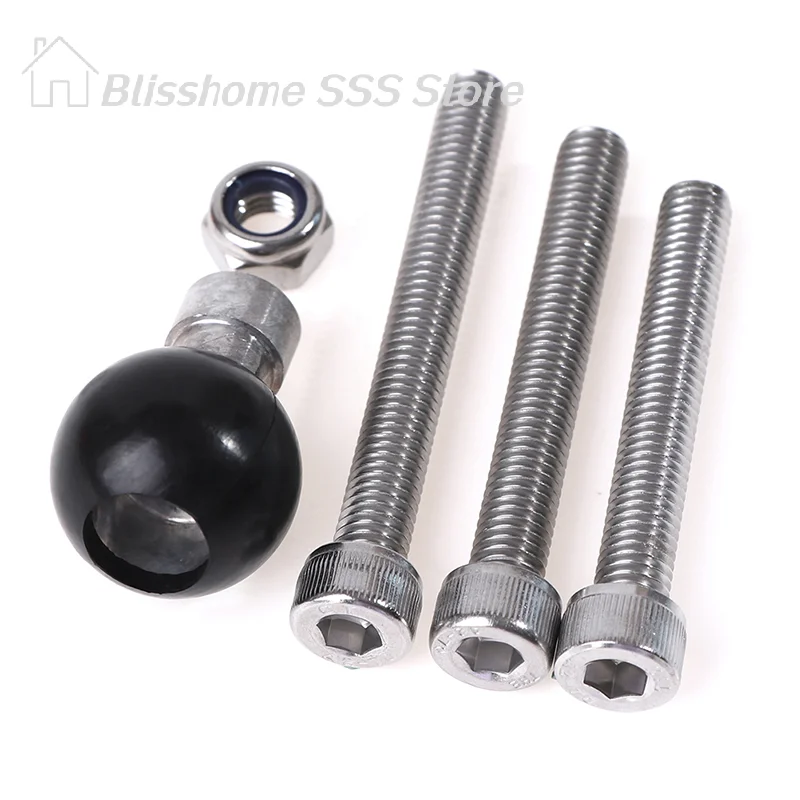 【S】Motorcycle Handlebar Clamp Base 1 inch 25mm Ball with M8 Screws for Ram Mount - Premium Motorbike Accessory For Safe