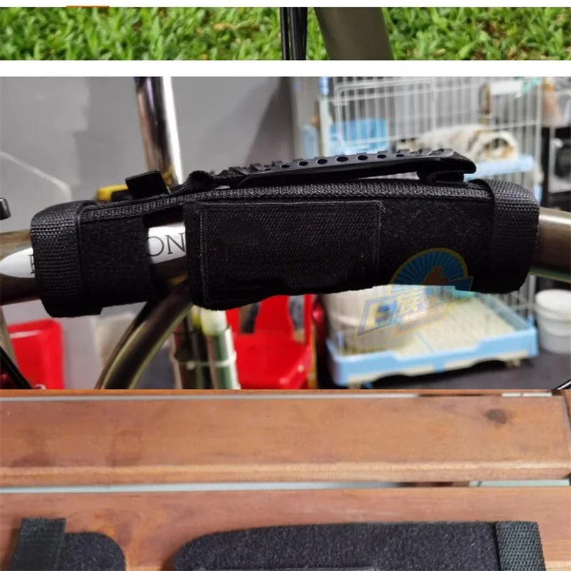 

Folding bicycle handling handle for brompton handle frame protection quick installation