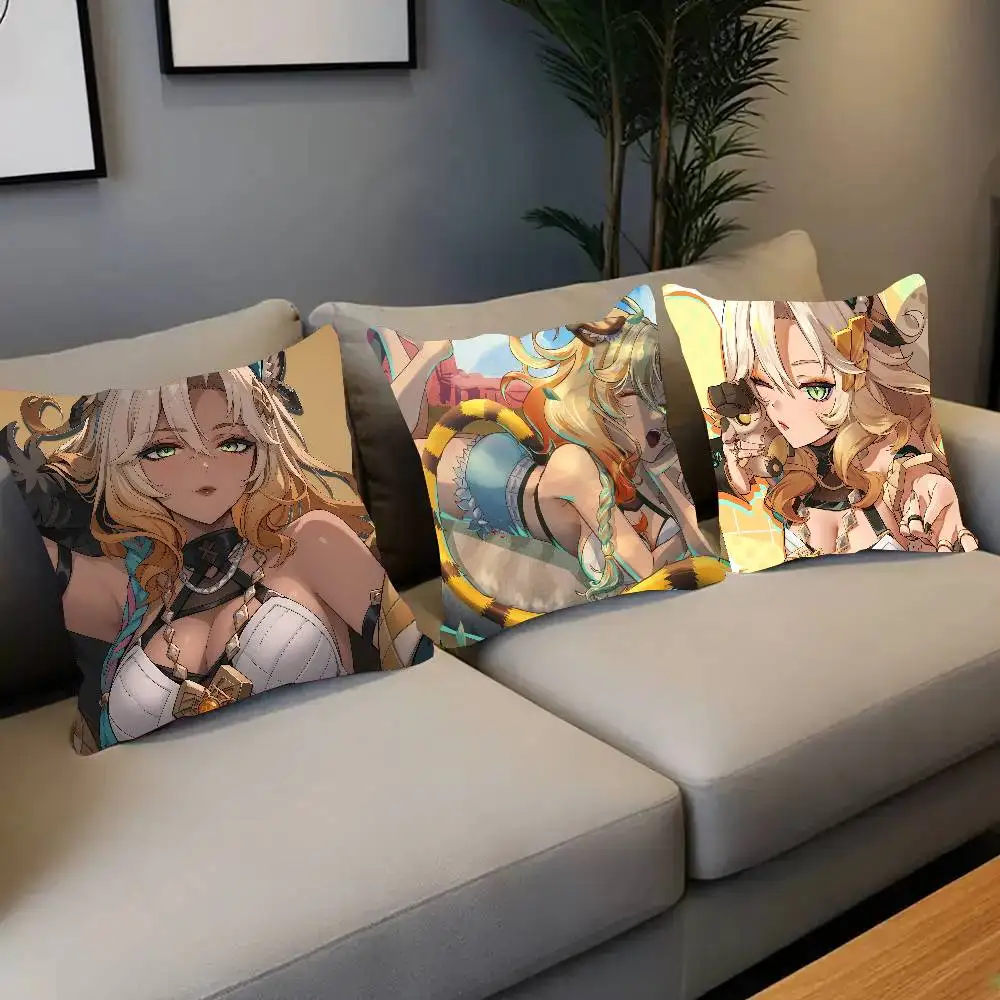 Xilonen Anime Game Genshin Impact Pillow Case Fashion Square Pillowcase Bedroom Sofa Room Ins Decoration Leisure