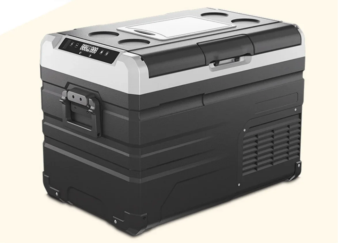 

l # TW95 DC 12V 24V 95 Liters Fridge Portable Car Refrigerator With Detachable Battery For RV Boats Camping