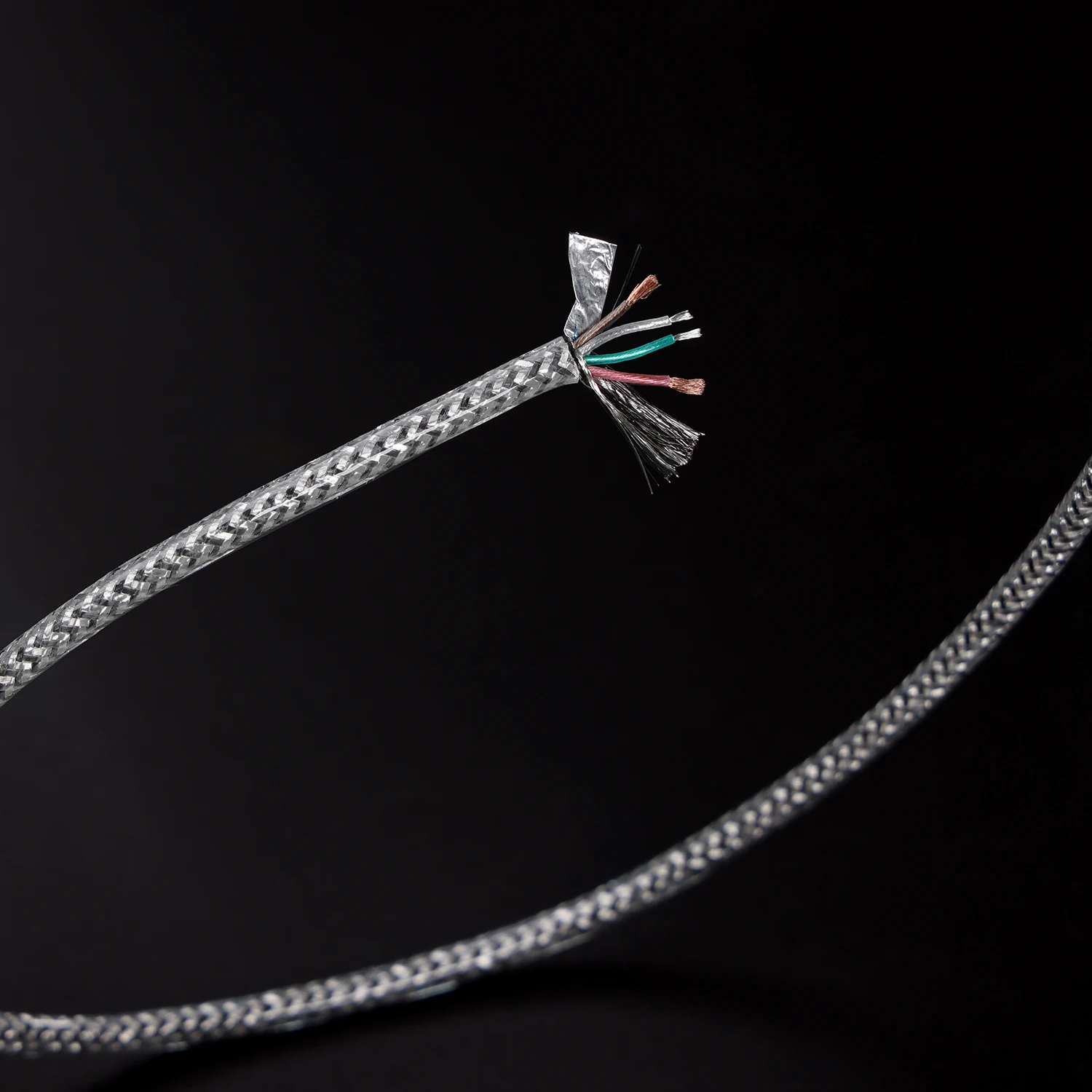 كابل DD ddHiFi MFi07S Nyx من سلسلة HiFi OTG ذو شحن فضي مع قابس OTG عالي التيار فائق الشحن v.2.0 (10 سم / 50 سم)