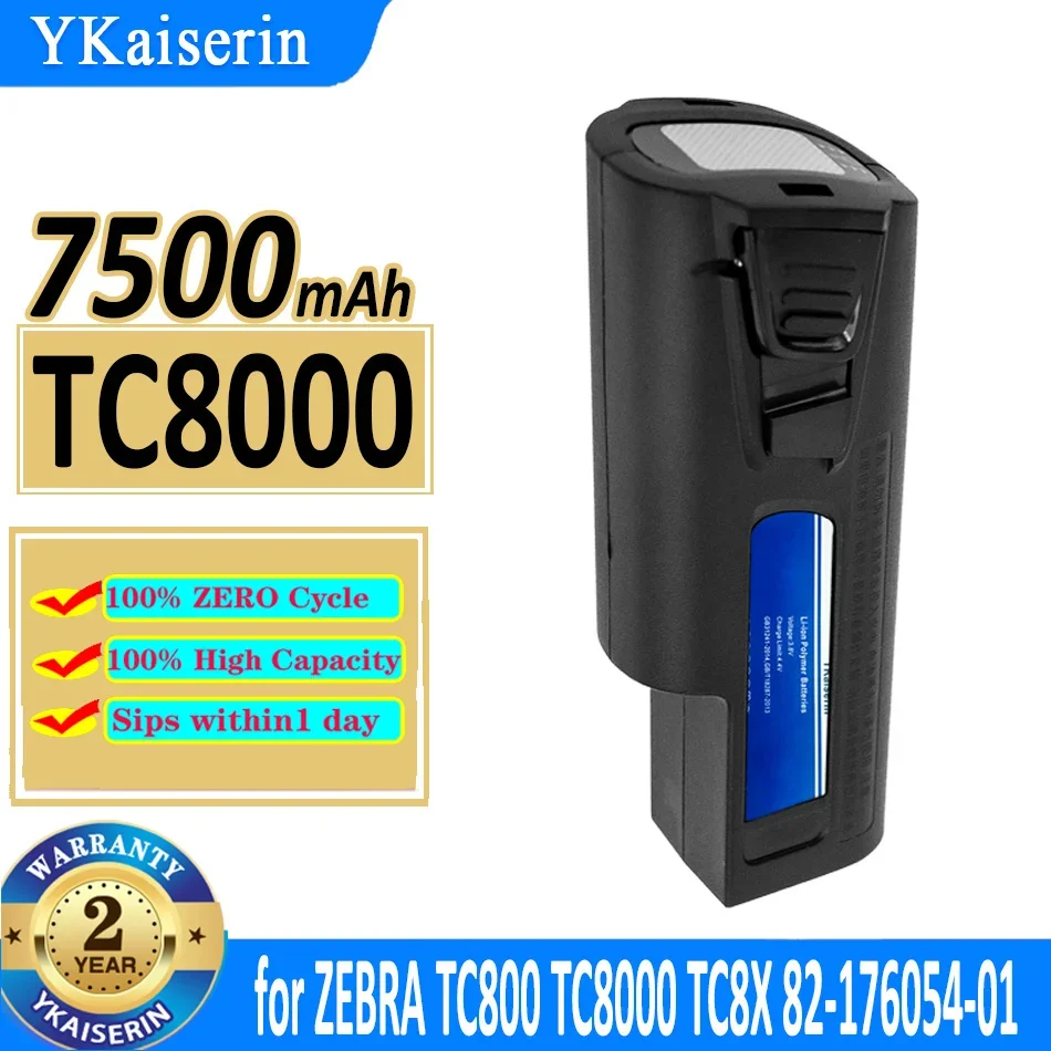 

7500mah YKaiserin Battery for ZEBRA TC800 TC8000 TC8X 82-176054-01 Bateria