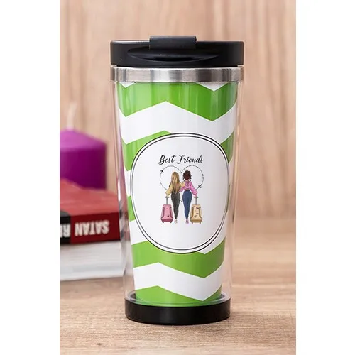 Gift Shop Best Friends Green Thermos Cup