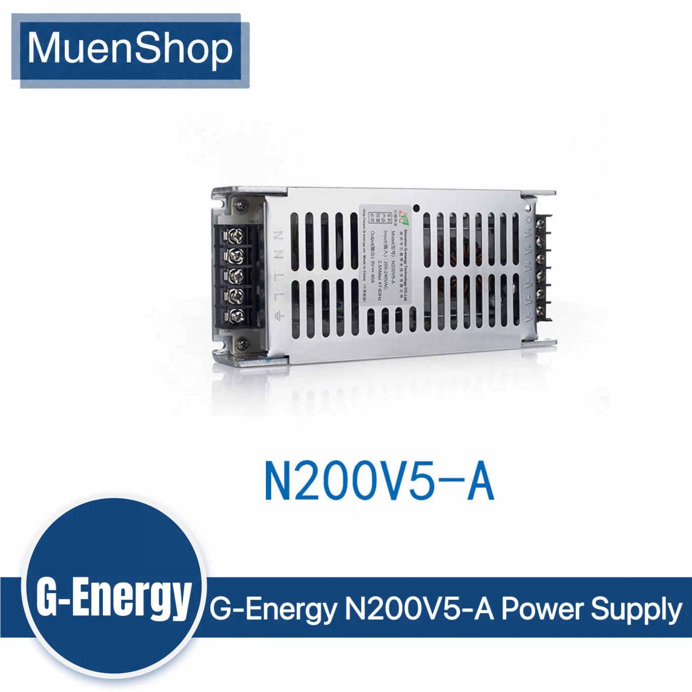 G-energy N200V5-A 5V 40A 200W LED Display Power Supply  Slim Support 220V Input Voltage LED Screen Power Supply