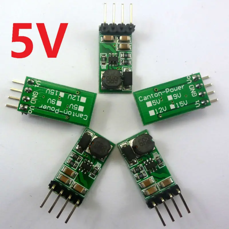 5 Pcs DC-DC Step Up Boost Converter Module  3V 3.3V 3.7V To 5V  Voltage Regulator For Arduino Raspberry Pi 3 18650 Breadboard