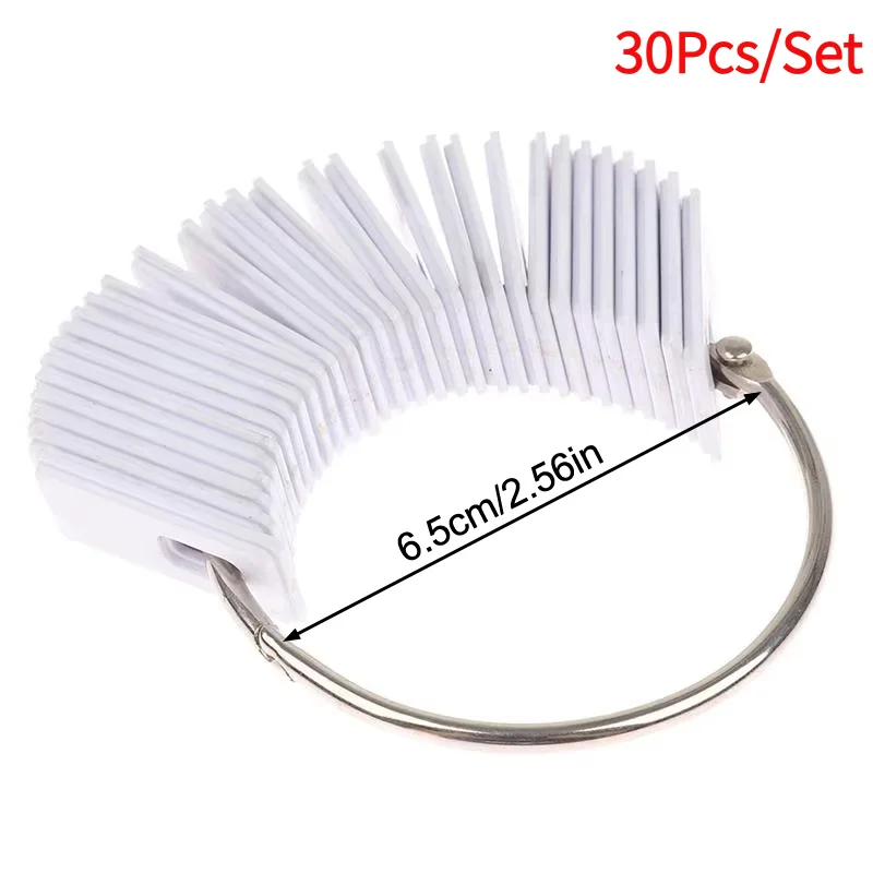 *30Pcs/set Hairdresser Dyeing Practice Swatches White Hair Color Rings Card Hair Charts For Hair Dye Salon Hairdressing