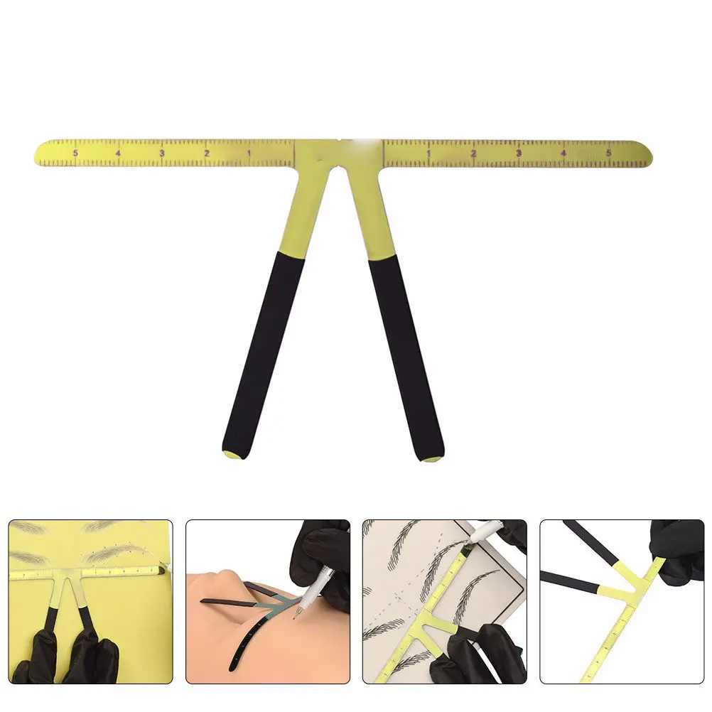 Nose Bridge Positioning Ruler Eyebrow Triangle Ruler Stainless Steel Measuring Tool Creative Eyebrow Shaper Tool