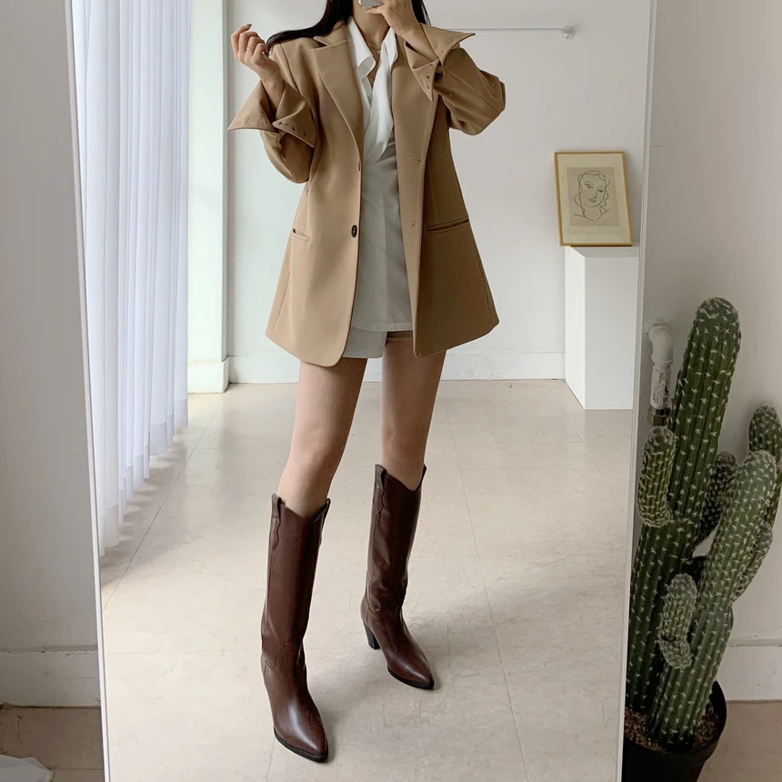 

Versatile Classic Retro Suit Jaet Korean Sle Versatile Outerwear for Women All Seasons Casual Streetwear Traveling