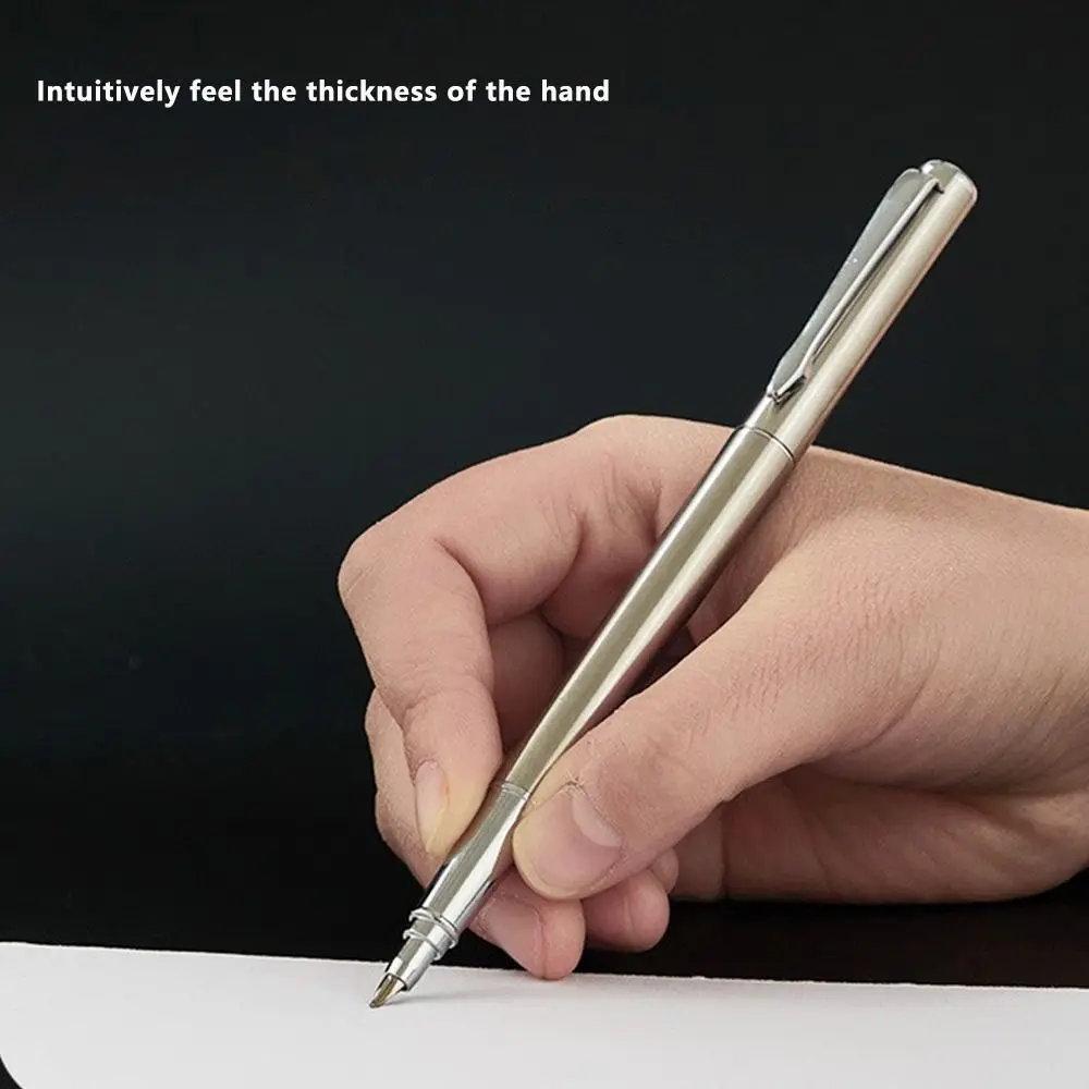 Multi-functional Metal Fountain Pen 0.38/0.8/1.3mm Tip Curved Nib Calligraphy Pen Smooth Writing Writing Signature Pen Students