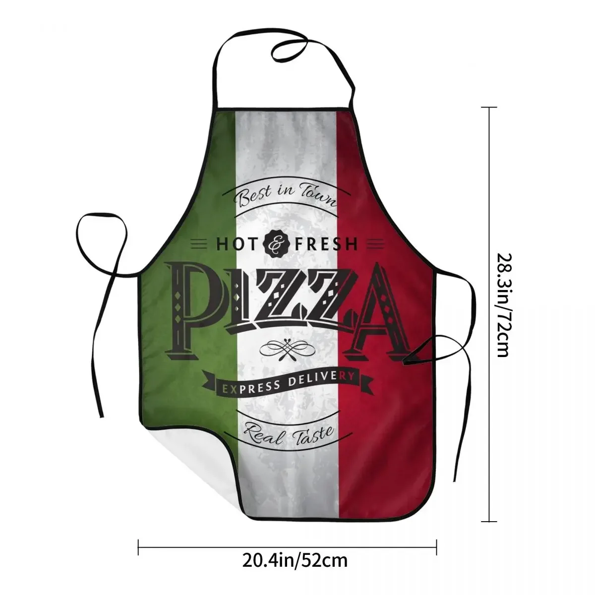 Retro Italian Flag Pizza Aprons Men Women Italy Pride Adult Unisex Kitchen Chef Bib Tablier Cuisine Cooking Baking Gardening