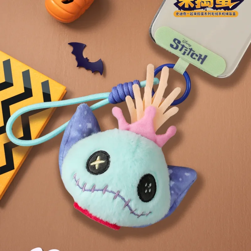 Caja ciega Original de Disney Stitch Let'S Make Mischief, juguetes de moda, muñecos de punto coleccionables, llavero, adorno, correa para teléfono