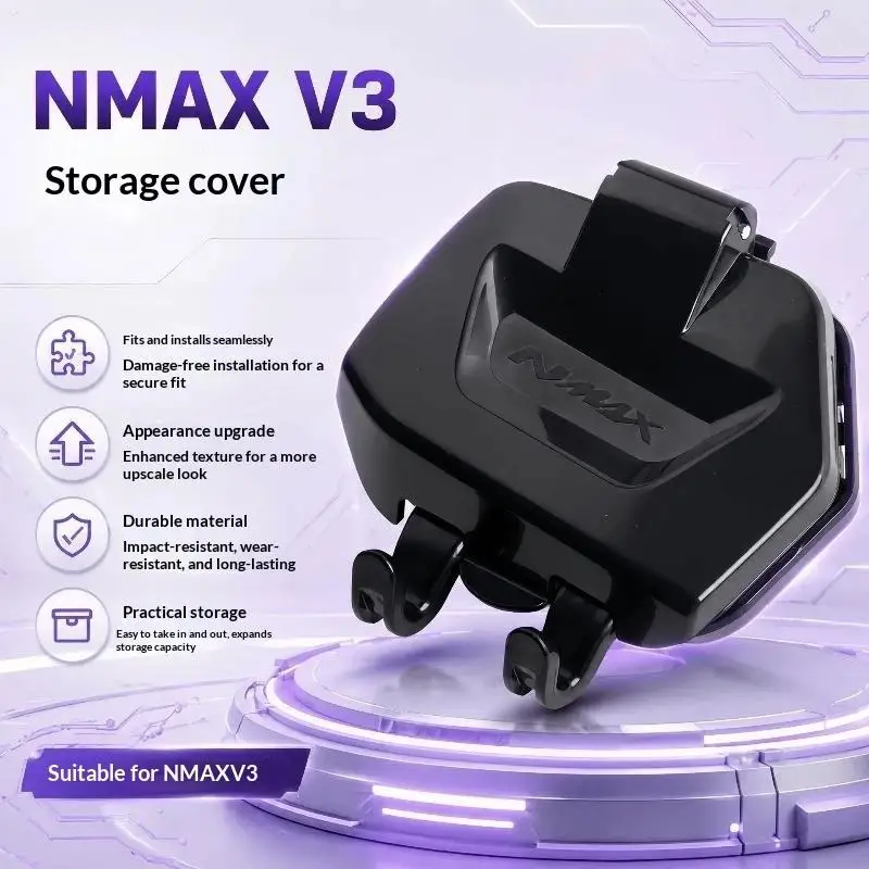 New For NMAX V3 Nmax 155 2025 Accessories Motorcycle Tool Box Storage Cover Lid Side Pocket Waterproof Cover