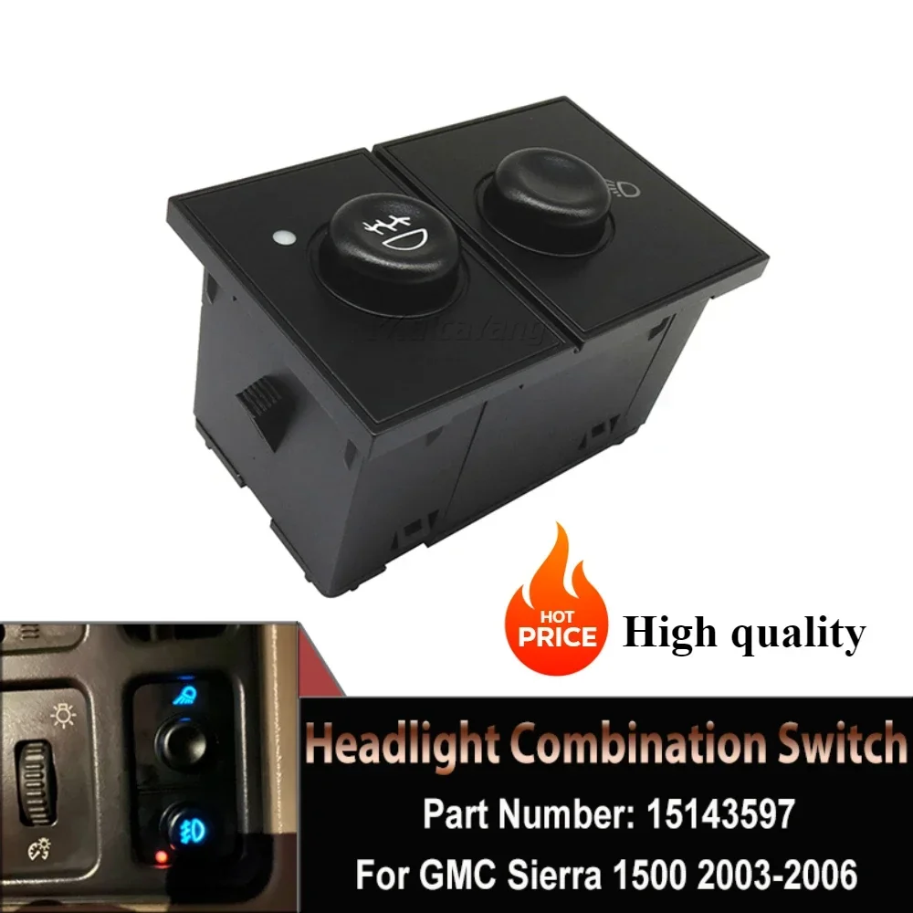 

15143597 For Chevrolet Avalanche Silverado Suburban Tahoe Cadillac GMC Sierra Yukon Car Fog Light Cargo Lamp Button Switch Parts