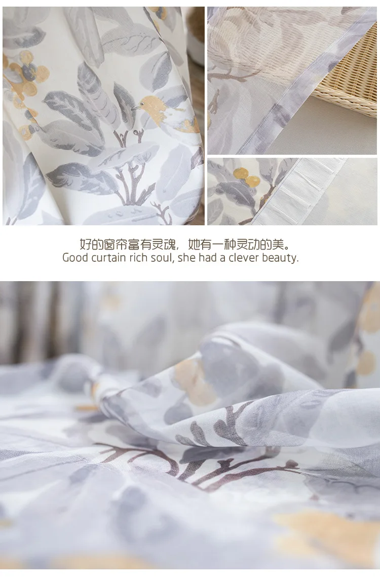 Moderne Vorhänge für Wohnzimmer, Esszimmer, Schlafzimmer, feine bedruckte Vorhänge aus Polyester und Baumwolle, individuell anpassbar – Detail 3