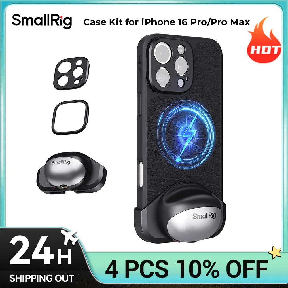 

SmallRig FilMov Lightweight Photography Case Kit for iPhone 16 Pro with CapGrip for iPhone 16 Pro Max Can Install Phone Lens