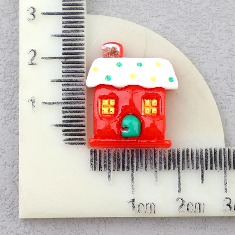 20pcs Kawaii Christmas Collection Resin Miniature Art Supply Flatback Cabochon DIY hai Bow Center Scrapbooking Santa Snowman