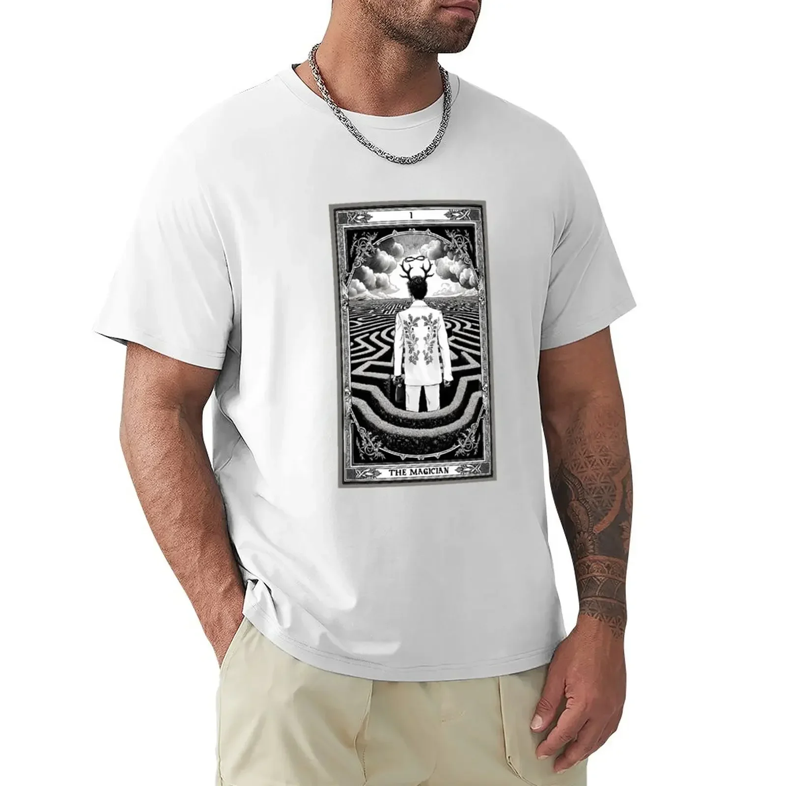 Saltburn Tarot The magician T-Shirt boys whites Short sleeve tee big and tall t shirts for men new in tops tees Round Collar2024