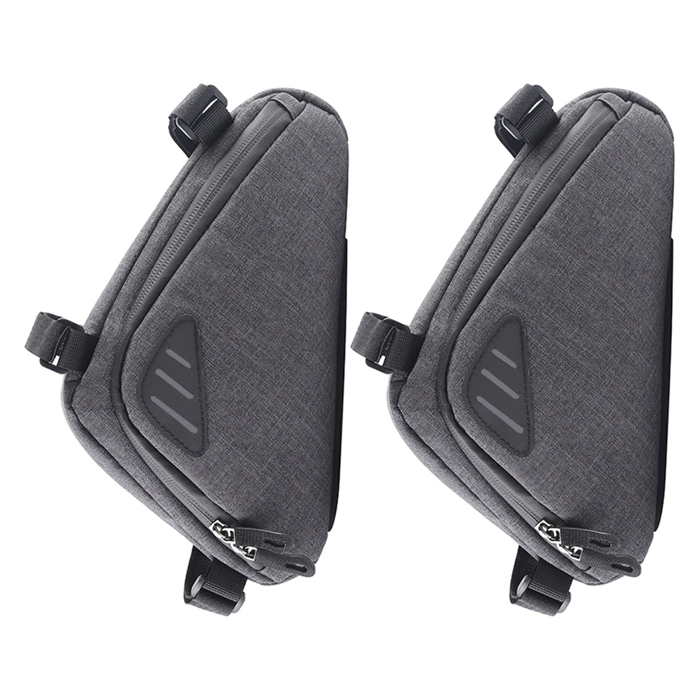 

Mountain Bike Reflective Beam Bag Large Capacity Waterproof Cycling Gear Storage Triangle Frame Pouch Bikes Accessories Portable