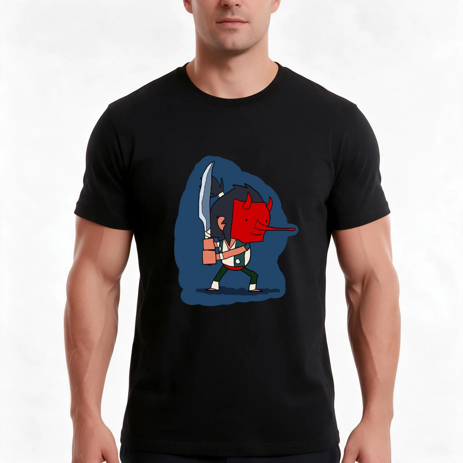 Brawlhalla - Tengu Koji T-Shirt Summer Casual Cotton Tee Oversized Streetwear Tops Vintage Graphic Print Unisex Men Women