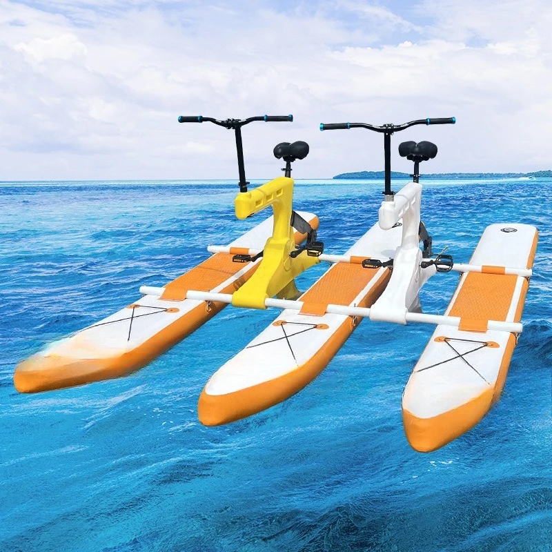 

Water tandem bicycle inflatable rubber equipment attractions leisure sightseeing water pedaling cruise boat bicycle