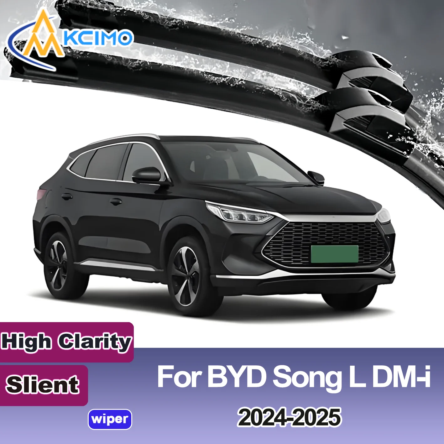 

KCIMO 2PCS New Front Windshield Wiper Blade for BYD Song L DM-i 2024-2025 Front Windshield Auto Wipers Blade Accessories 2025