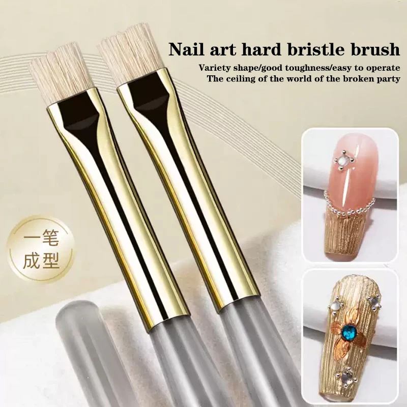 Nail Art Brush Multifunctionele Streep Liner Brushes Modellering Water Rimpel DIY Ontwerp Harde Borstel Nail Art Tools