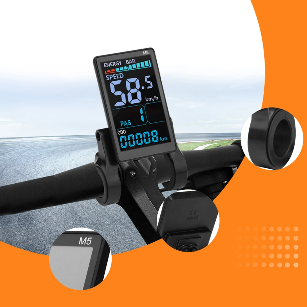 

Ebike M5 Complete Instrument Panel and Sine Wave Tri Mode Controller 1735A Supporting 250W 1500W Motors for Electric Bicycles