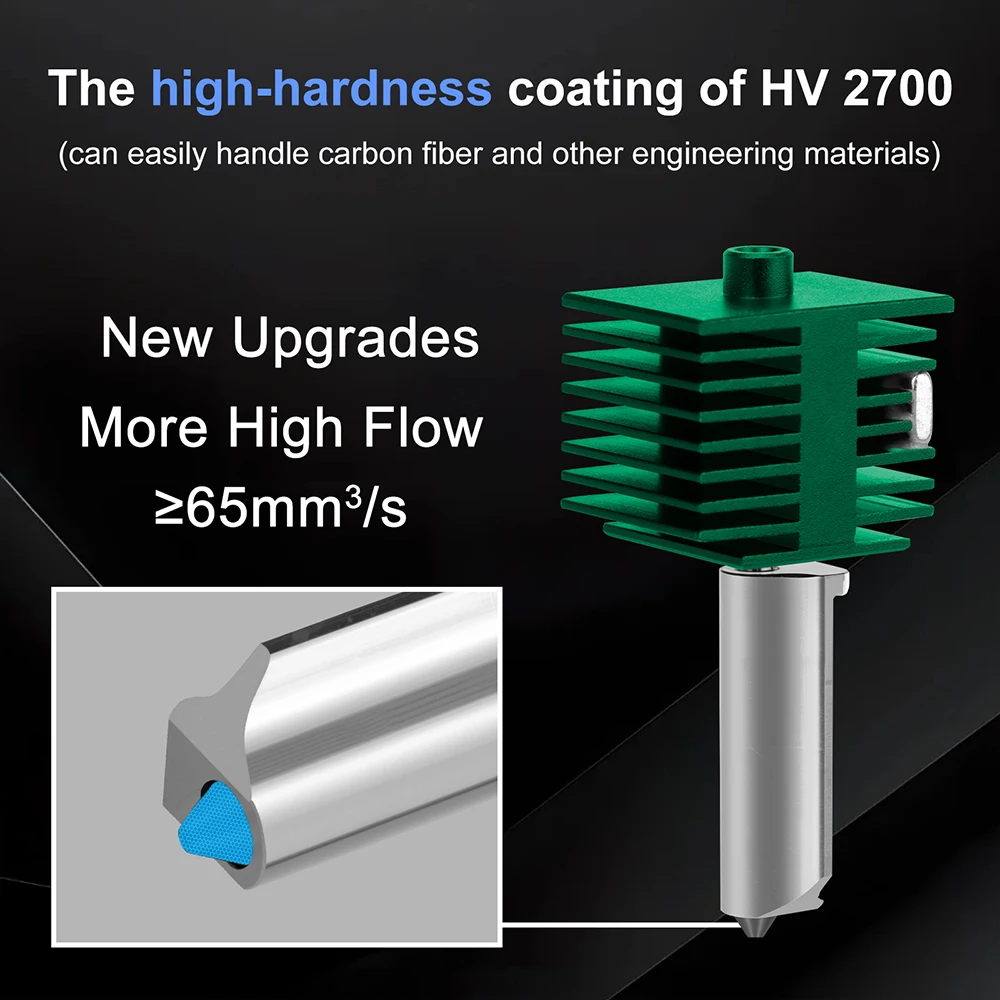 Für Bambu Lab A2L A1 Mini Hotend-Kit, verbesserte einteilige Wolframkarbidstahl-Düse, Hot-End für Bambulab A1 3D-Druckerteile – Detail 4