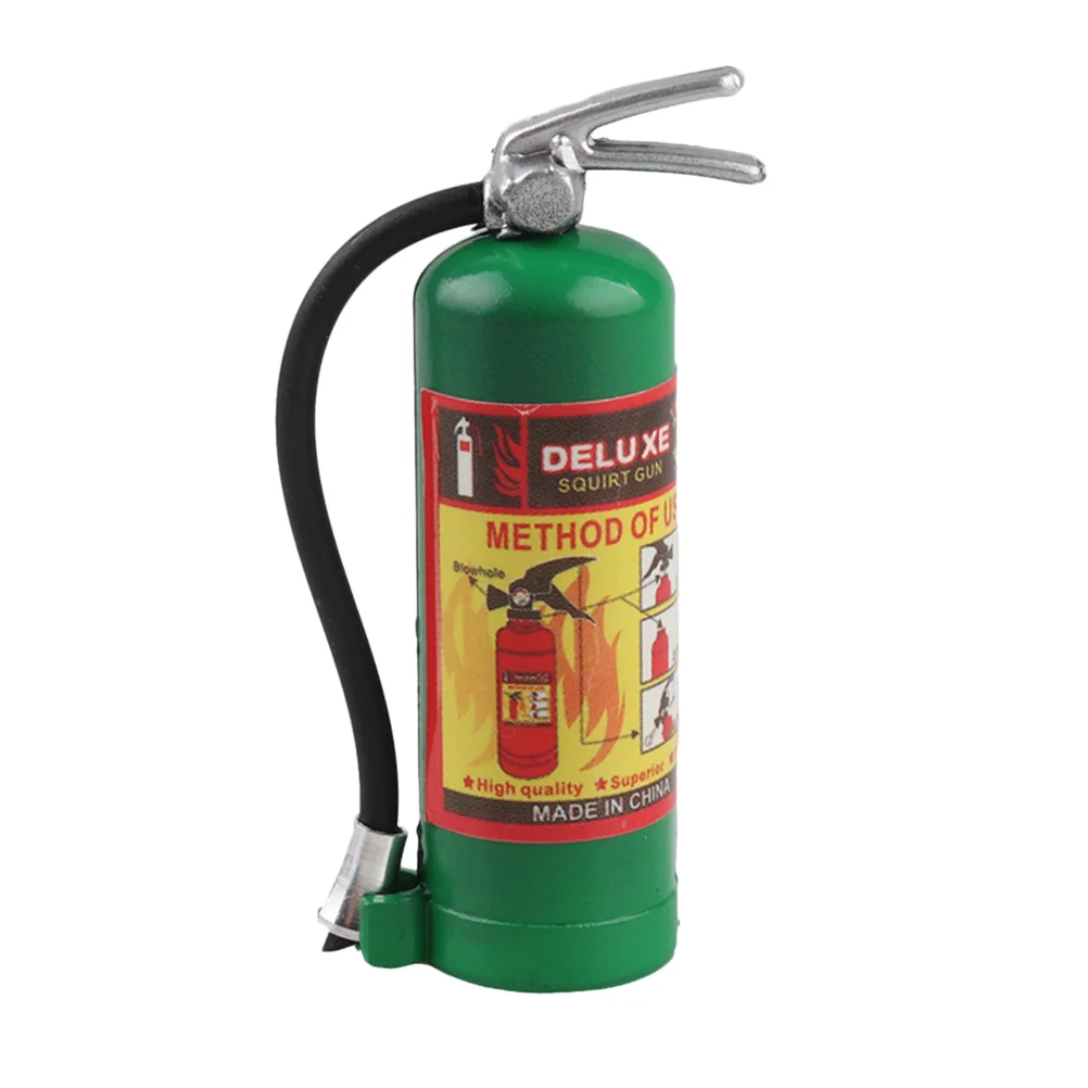 1Pc 1:10 Plastic Scale Fire Extinguisher for Axial SCX10 D90 RC Climbing Truck Car Decorative Tools with Sticker (Green)