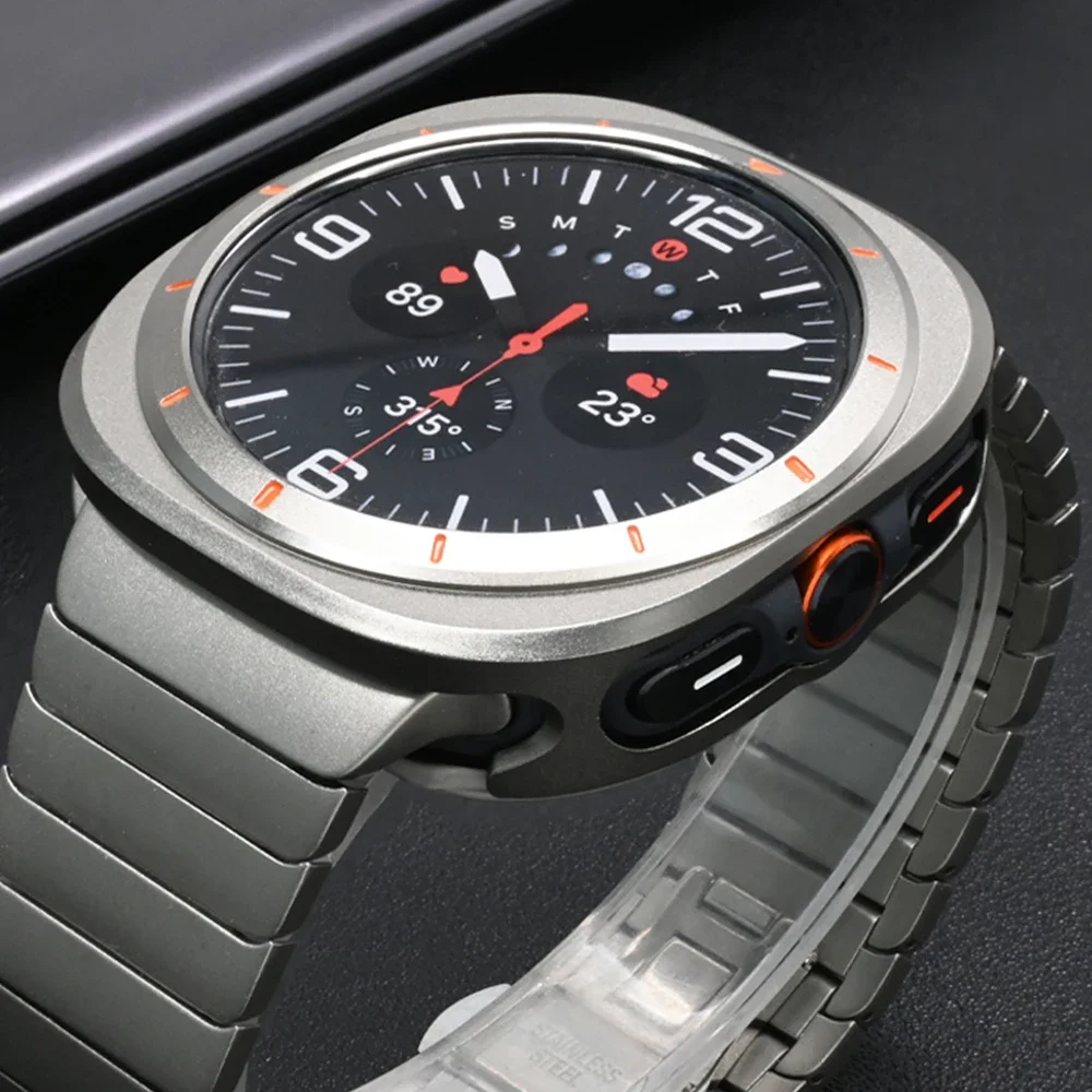 Men Protective Case for Samsung Galaxy Watch Ultra 47mm Aluminium Alloy Cover for SAMSUNG ULTRA 7 Screen Protector Accessories