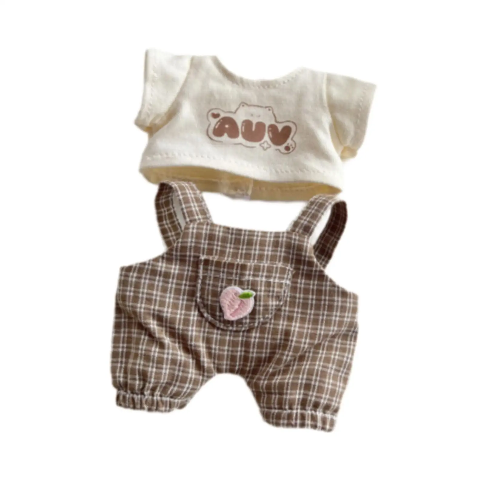 Cute Doll Clothing Set Removable Pants T Shirt Fashion Dress Up Miniature Toy Outfits for