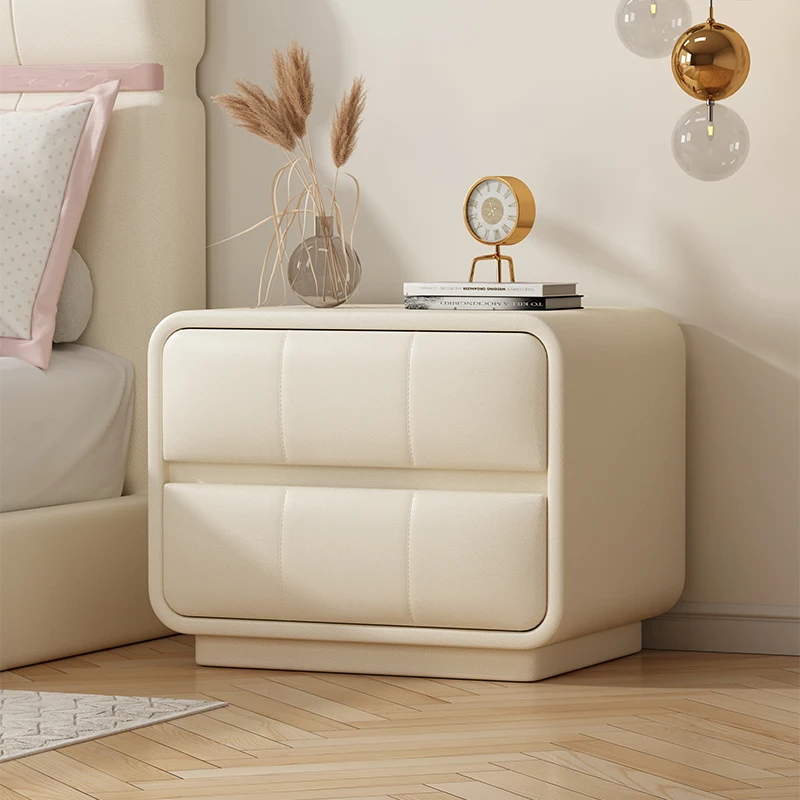 

Decor Unique White Nightstands European Narrow Design Minimalist Bedside Table Modern Solid Wood Mesitas De Noche Home Furniture