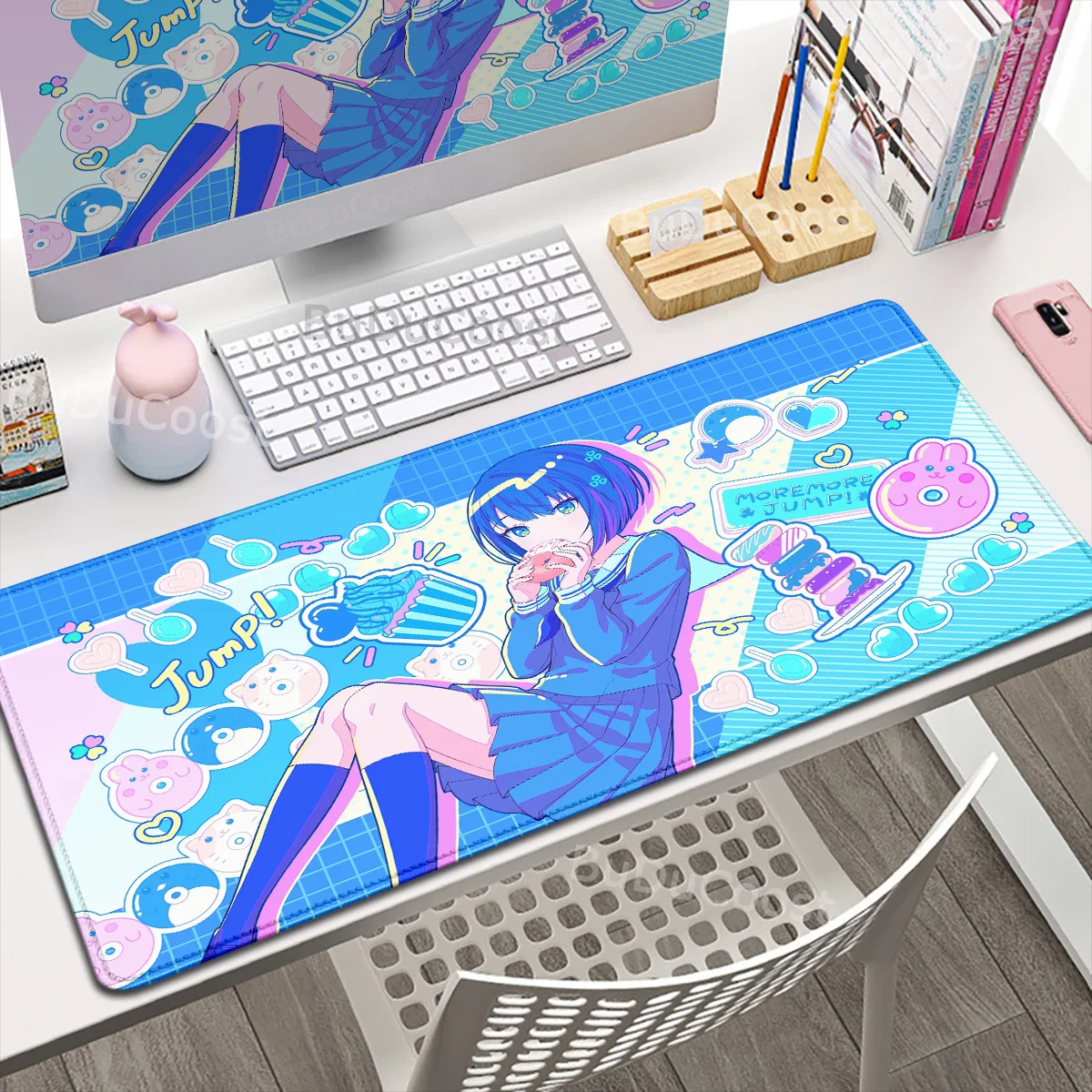 XXL Anime Girl HD Deskmat PJSK Project Sekai Colorful Stage Nightcord Rubber Mousepad Large Gaming Non-slip Keyboard Protect Mat