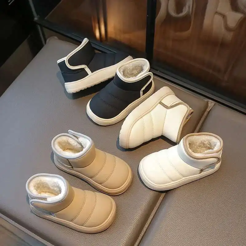 

Autumn Winter Baby Boys Girls Snow Boots Children Outdoor Plush Shoes Anti-Slippery Infant Casual Shoes Waterproof Kids Boots