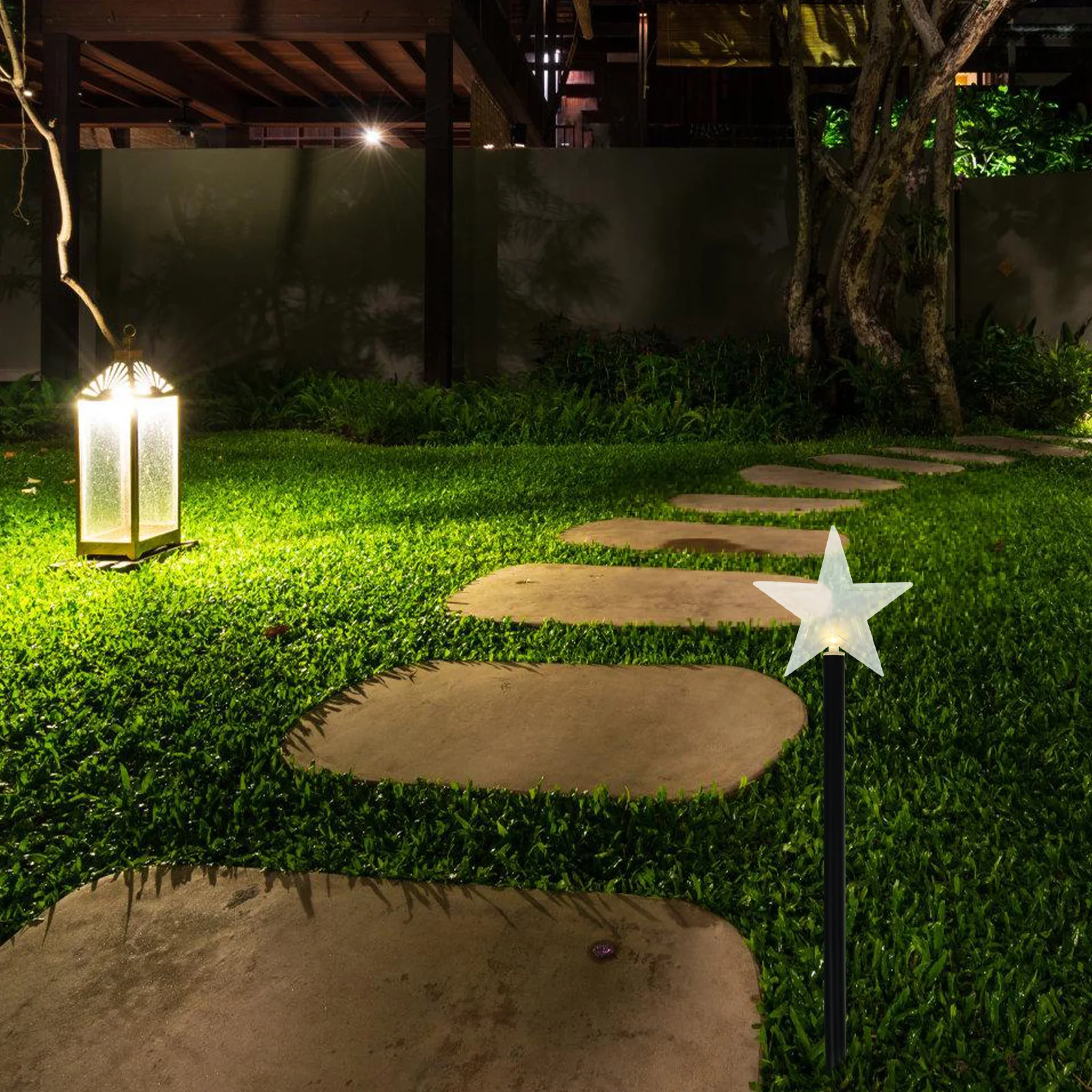 

1Set Solar Lamp String Ground Insert Waterproof Garden Stake Light Long-Lasting Outdoor Landscape Lawn Decor Solar Lamp String