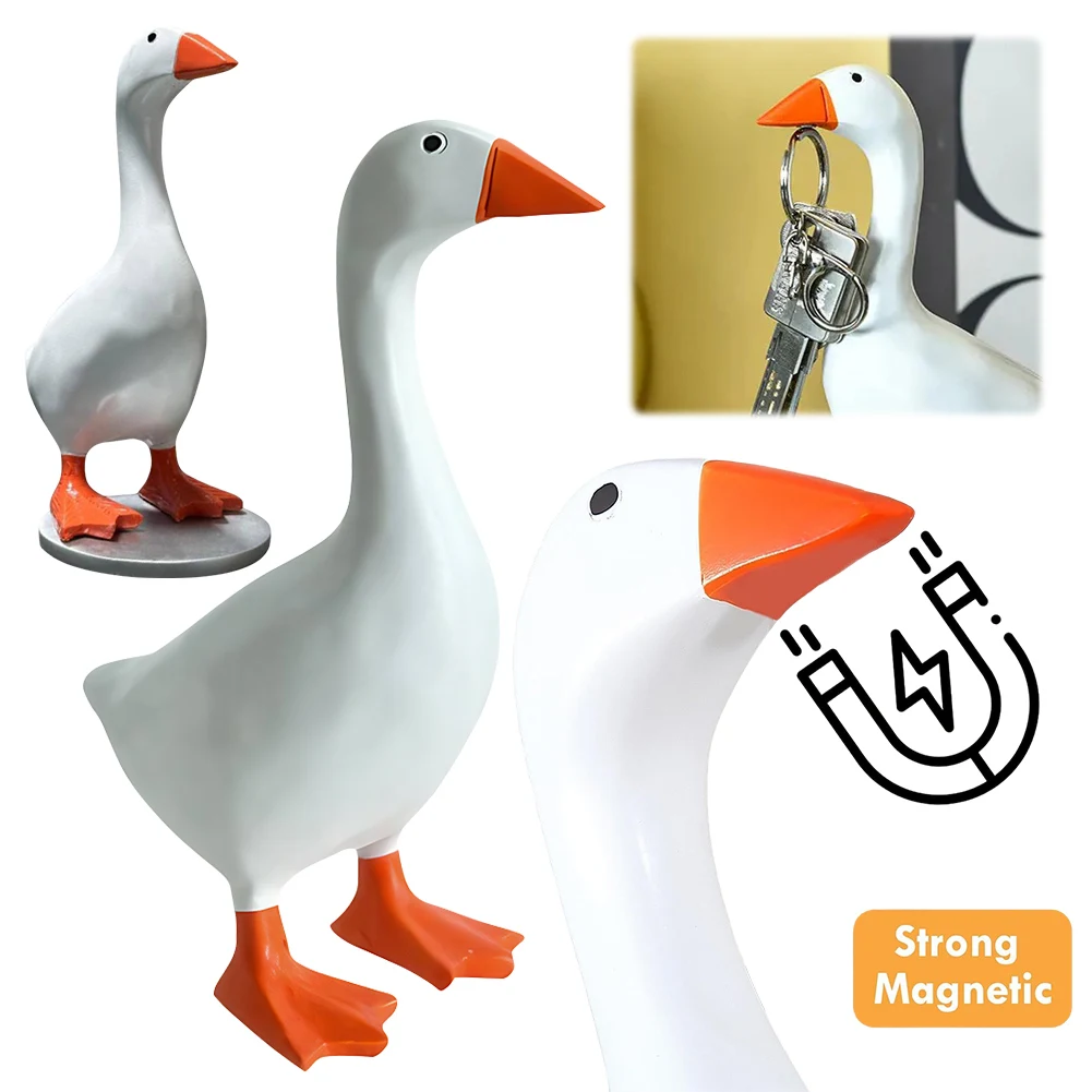 Cute Magnetic Goose Key Holder Decorative Figurine