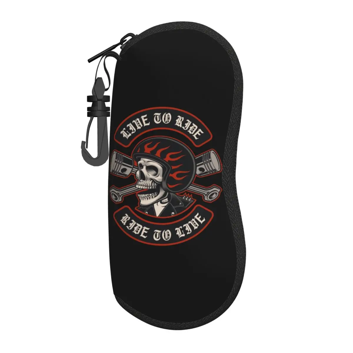 Custom Rockabilly Rock Biker Motorcycle Skull Shell Glasses Case Unisex Fashion Eyeglasses Case Sunglasses Protector Box
