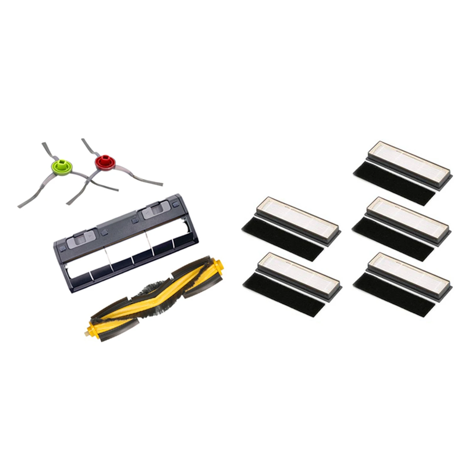 A94E-Robotstofzuiger Zijborstels Hoofdborstelafdekkingsset met HEPA-filter