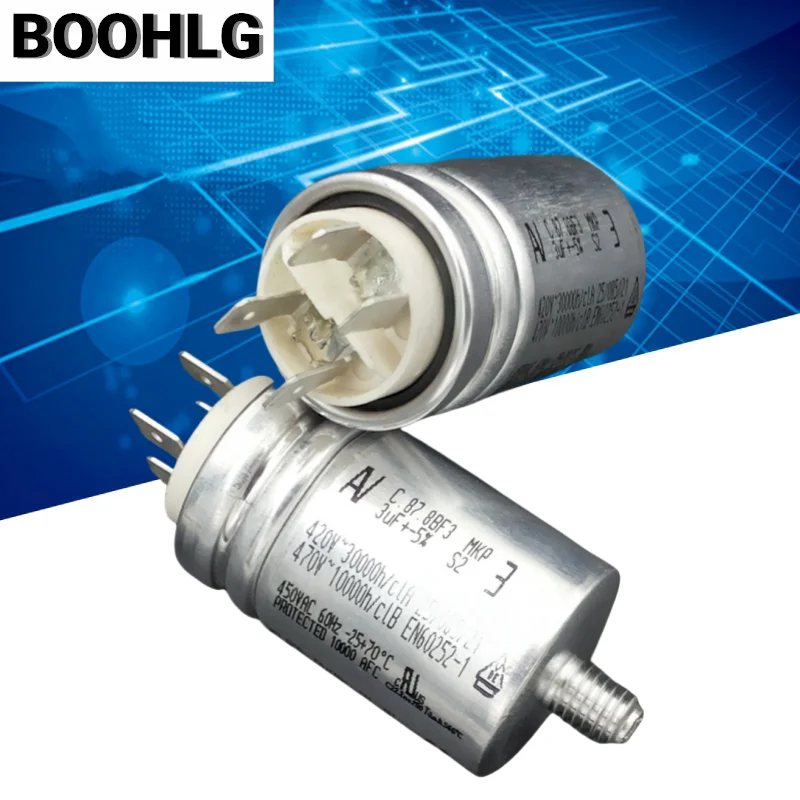 

1 шт. AV C.87.8BF3 MKP 3 мкФ 420 В запуск и ходовой конденсатор двигателя вентилятора