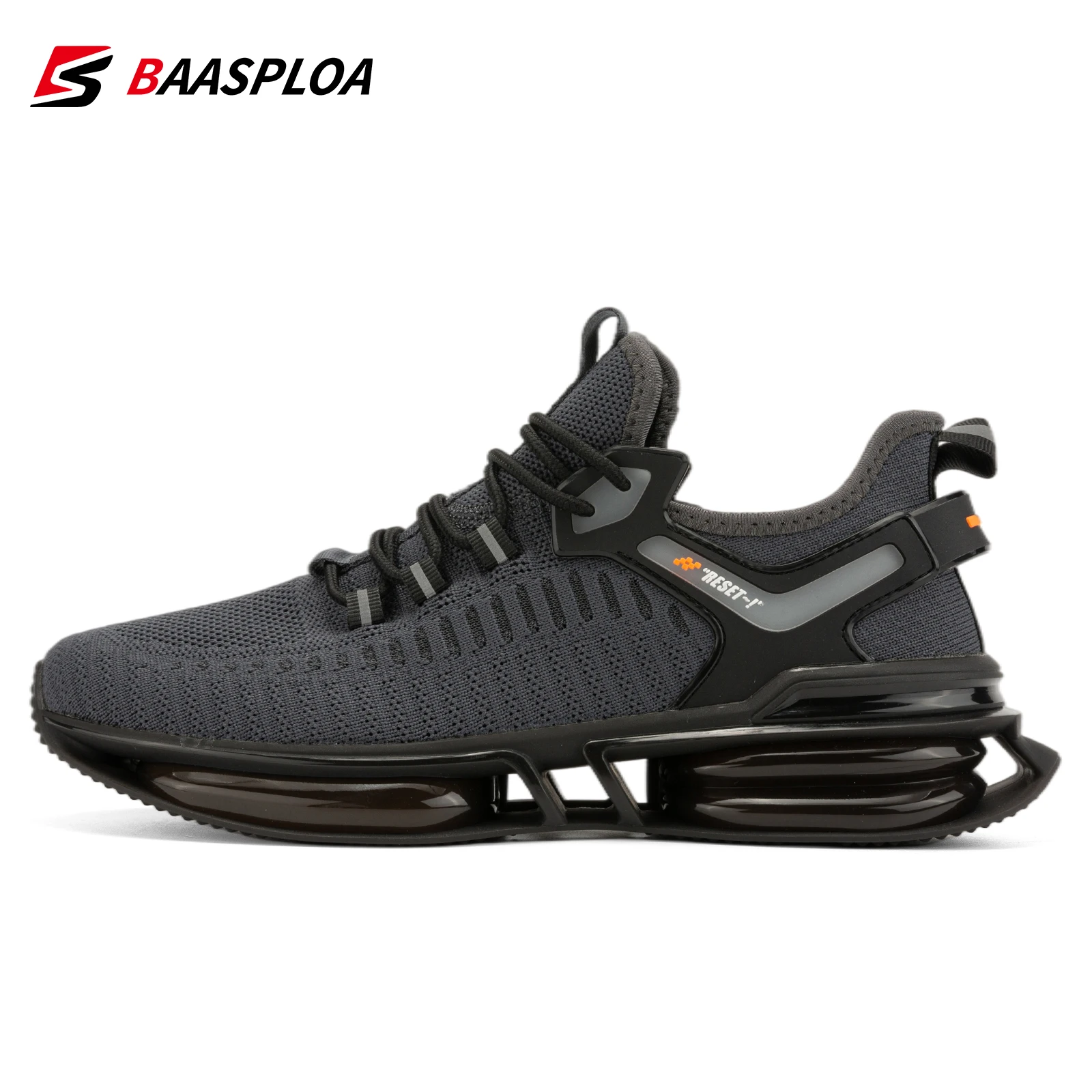 Baasploa 2023 New Men\'s Casual Shoes Comfortable Knit Sneaker Breathable Tenis Shoes High Quality Male Sneakers