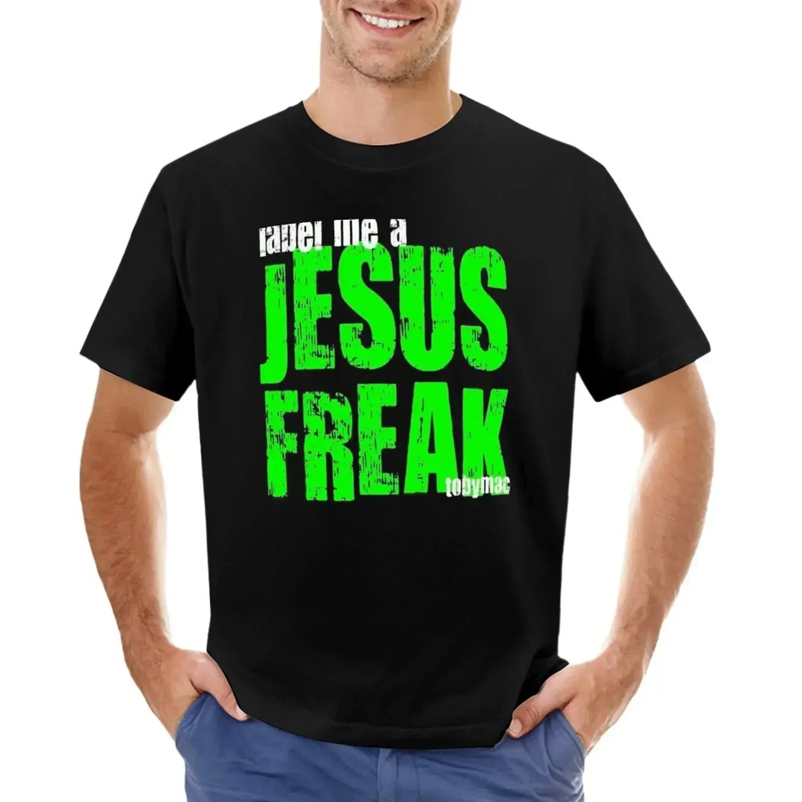 

Tobymac Label Me A Jesus Freak Logo T-shirt oversizeds cute tops vintage mens graphic t-shirts pack