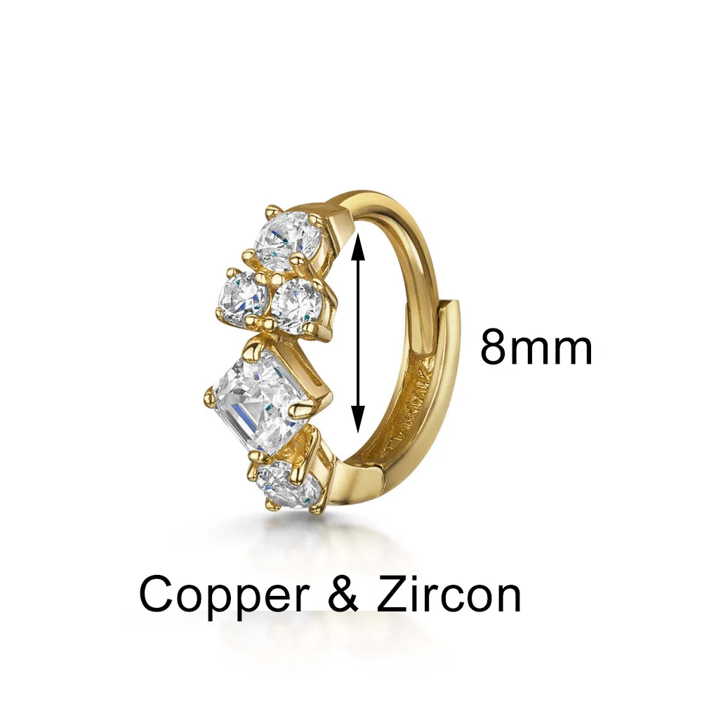Daith Helix Flache Piercing-Ohrstecker für Frauen aus Edelstahl, Schraub-Ohrring für Knorpel, Tragus, Conch, Ohrläppchen, Modeschmuck – Detail 14
